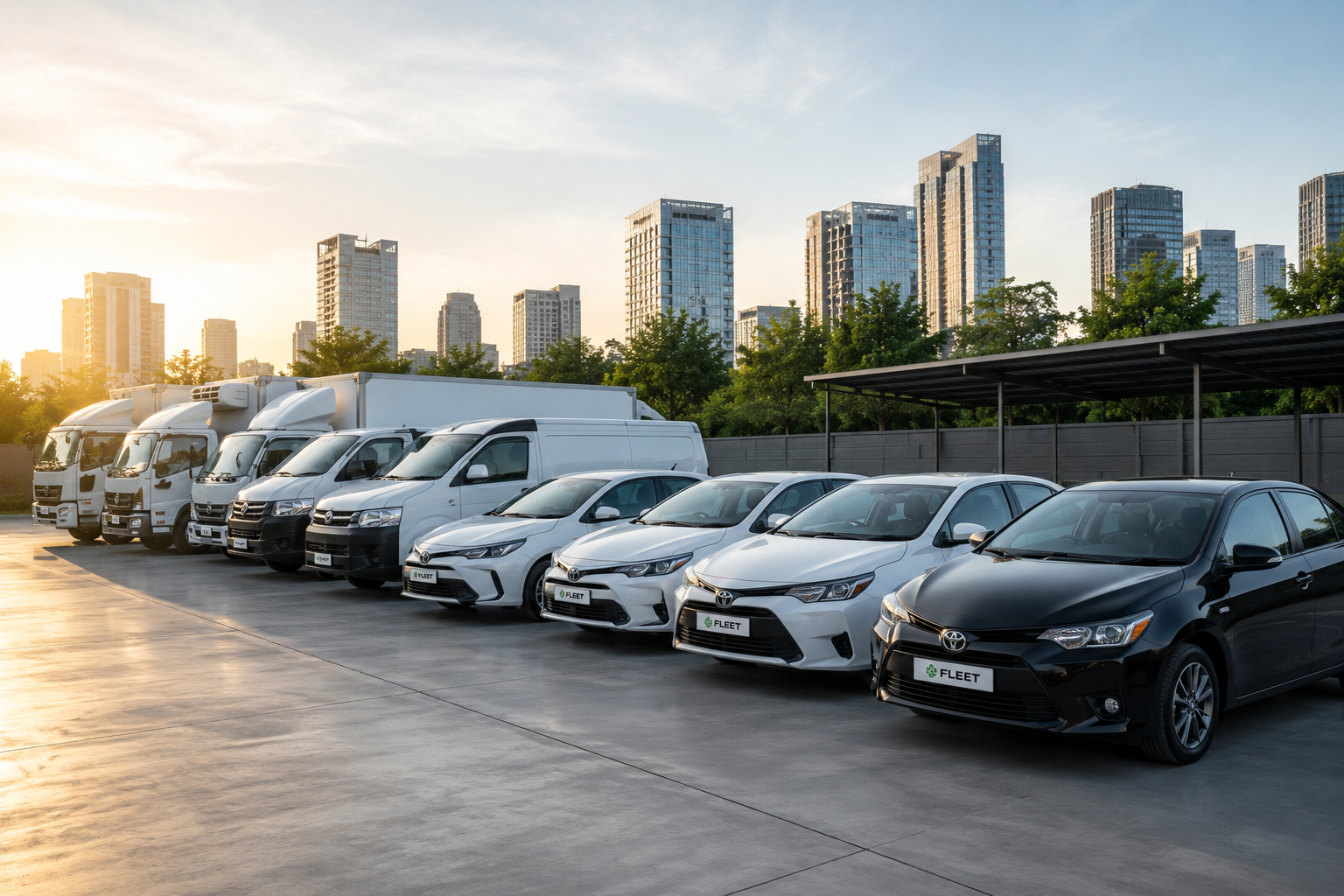 Fleet of commercial and passenger vehicles