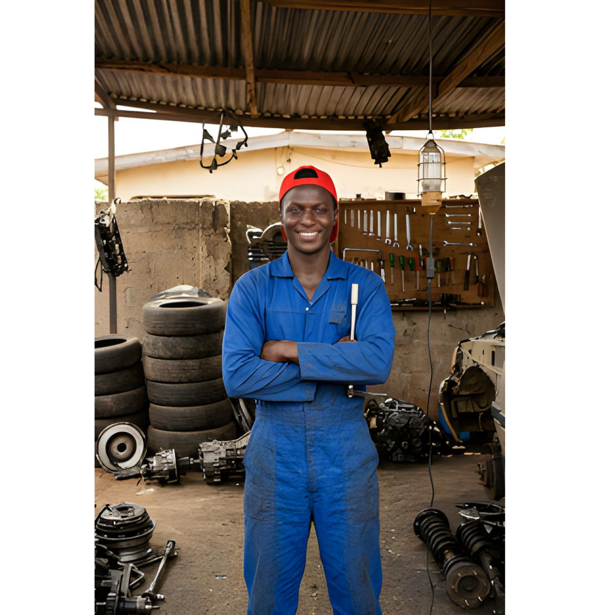 Mechanic standing in repair shop