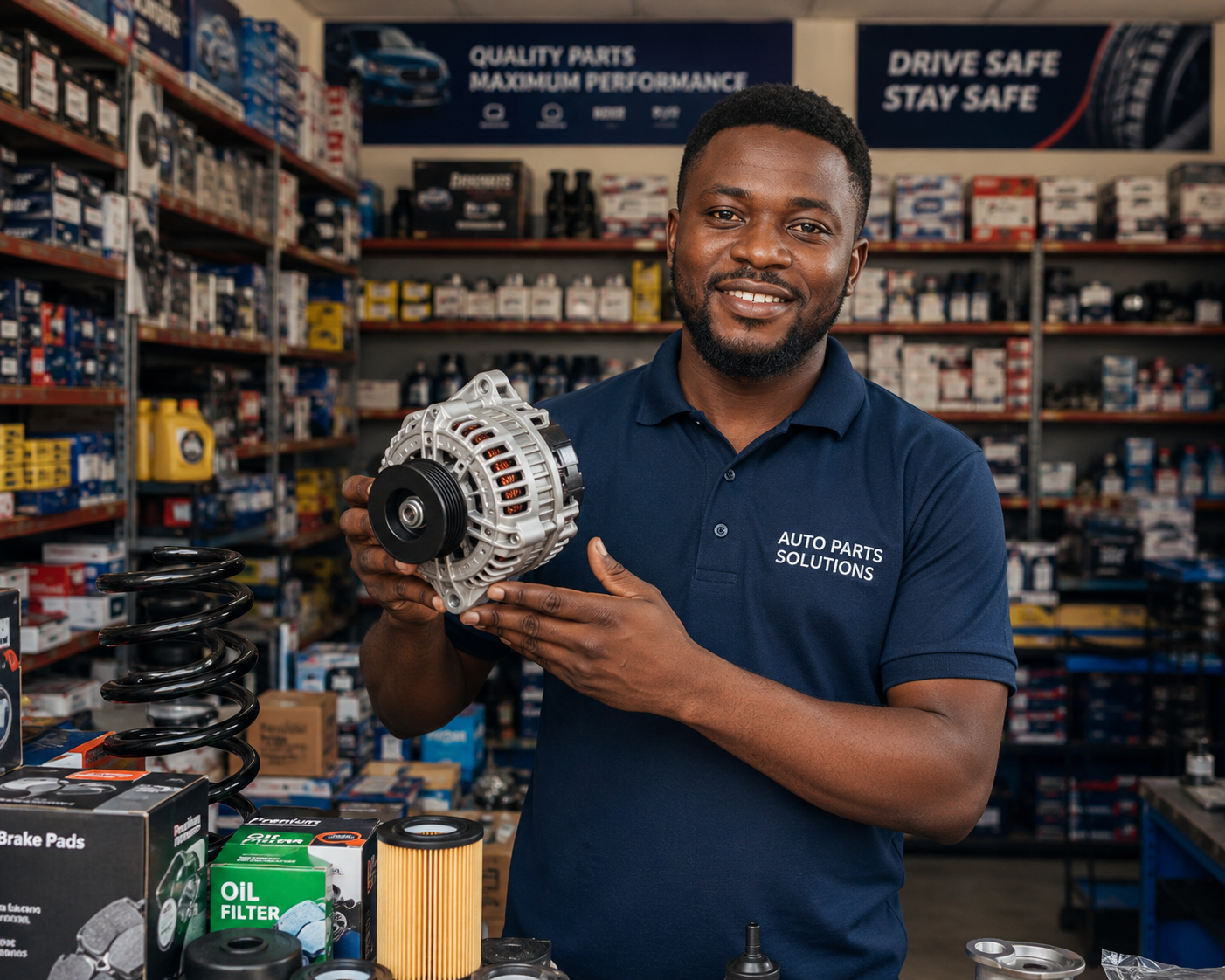 Automotive parts vendor in auto store